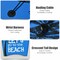 Blue Bodyboard for Surfing with Leash, Leash Wristband, and Durable Construction